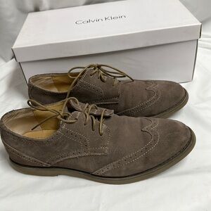 EUC Calvin Klein Faxon Suede Men’s Shoes Gray Size 9.5